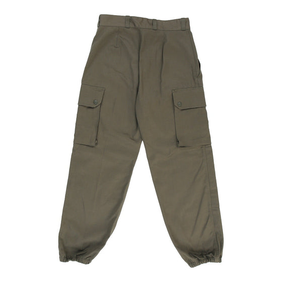 Vintage Double Knee Unbranded Cargo Trousers - 28W UK 8 Khaki Cotton cargo trousers Unbranded   