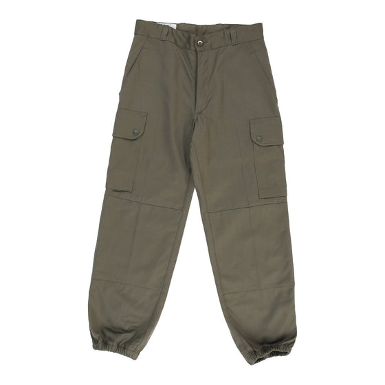 Vintage Double Knee Unbranded Cargo Trousers - 28W UK 8 Khaki Cotton cargo trousers Unbranded   