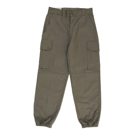 Vintage Double Knee Unbranded Cargo Trousers - 30W UK 10 Khaki Cotton cargo trousers Unbranded   