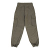 Vintage Double Knee Unbranded Cargo Trousers - 30W UK 10 Khaki Cotton cargo trousers Unbranded   