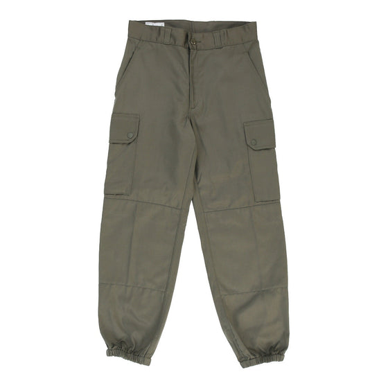 Vintage Double Knee Unbranded Cargo Trousers - 28W UK 8 Khaki Cotton cargo trousers Unbranded   