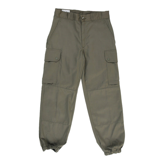 Vintage Double Knee Unbranded Cargo Trousers - 32W UK 12 Khaki Cotton cargo trousers Unbranded   