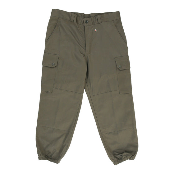 Vintage Double Knee Paul Boye Cargo Trousers - 32W UK 12 Khaki Cotton cargo trousers Paul Boye   