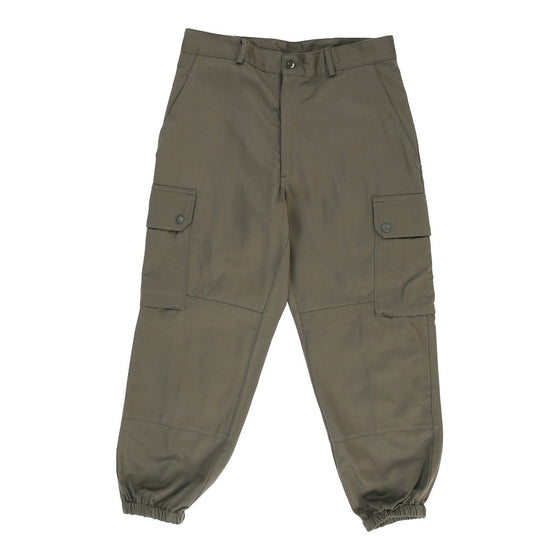 Vintage Double Knee Unbranded Cargo Trousers - 30W UK 10 Khaki Cotton cargo trousers Unbranded   