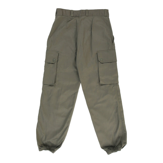 Vintage Double Knee Unbranded Cargo Trousers - 28W UK 8 Khaki Cotton cargo trousers Unbranded   