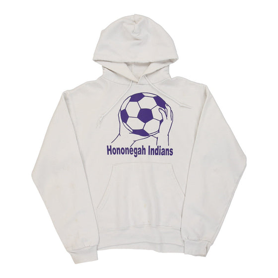 Vintage Hononegah Indians Champion Hoodie - Small White Cotton hoodie Champion   