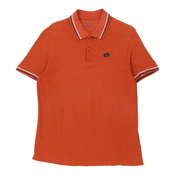 Vintage Lotto Polo Shirt - Large Orange Cotton polo shirt Lotto   