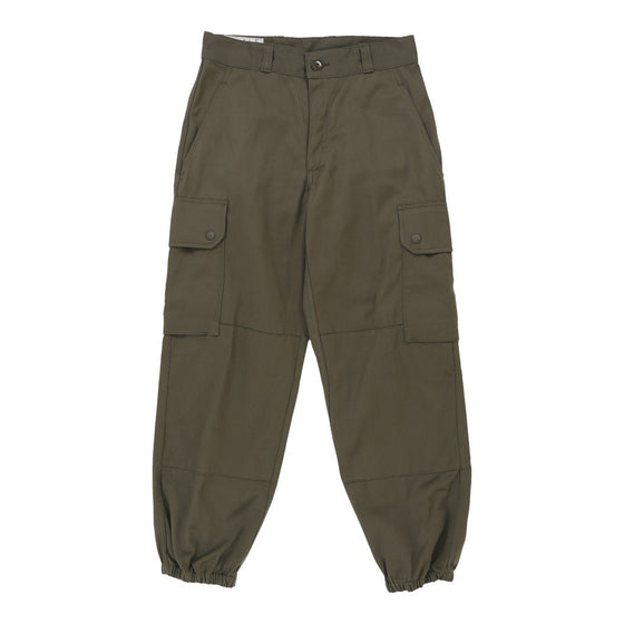 Vintage Double Knee Unbranded Cargo Trousers - 28W UK 8 Khaki Cotton cargo trousers Unbranded   