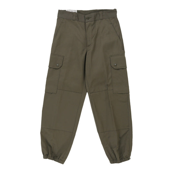 Vintage Double Knee Unbranded Cargo Trousers - 28W UK 8 Khaki Cotton cargo trousers Unbranded   