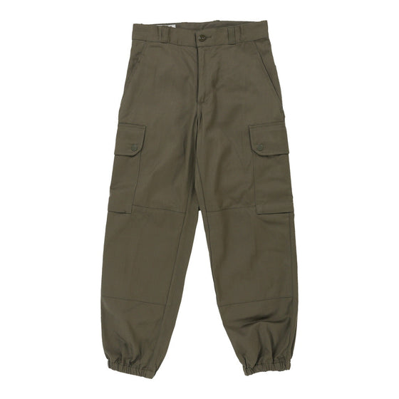 Vintage Double Knee Unbranded Cargo Trousers - 28W UK 8 Khaki Cotton cargo trousers Unbranded   