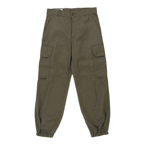 Vintage Double Knee Unbranded Cargo Trousers - 28W UK 8 Khaki Cotton cargo trousers Unbranded   