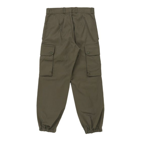 Vintage Double Knee Unbranded Cargo Trousers - 28W UK 8 Khaki Cotton cargo trousers Unbranded   