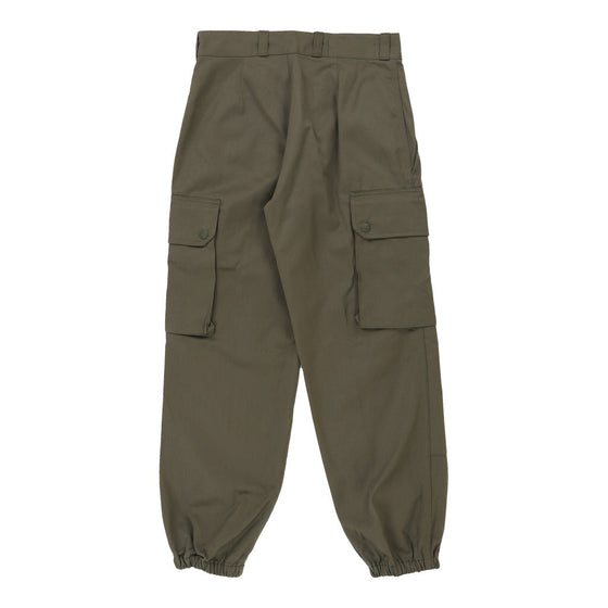 Vintage Double Knee Unbranded Cargo Trousers - 28W UK 8 Khaki Cotton cargo trousers Unbranded   