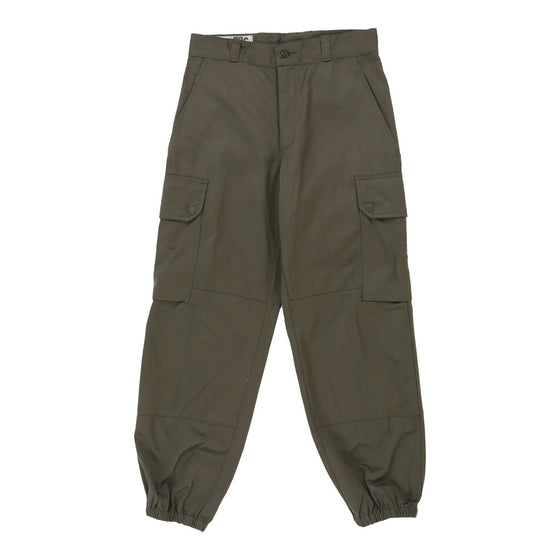 Vintage Double Knee Unbranded Cargo Trousers - 28W UK 8 Khaki Cotton cargo trousers Unbranded   