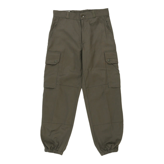 Vintage Double Knee Unbranded Cargo Trousers - 28W UK 8 Khaki Cotton cargo trousers Unbranded   