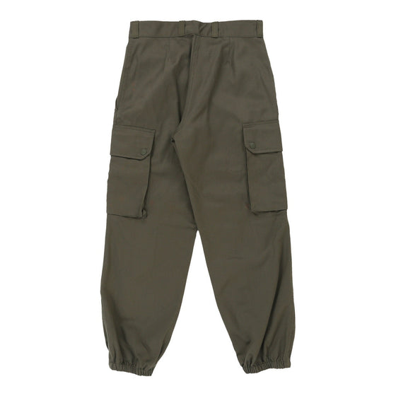 Vintage Double Knee Unbranded Cargo Trousers - 28W UK 8 Khaki Cotton cargo trousers Unbranded   