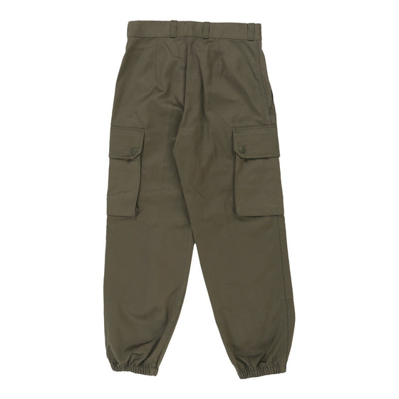 Vintage Double Knee Unbranded Cargo Trousers - 28W UK 8 Khaki Cotton cargo trousers Unbranded   