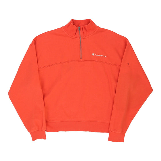 Champion 1/4 Zip - Medium Orange Cotton 1/4 zip Champion   