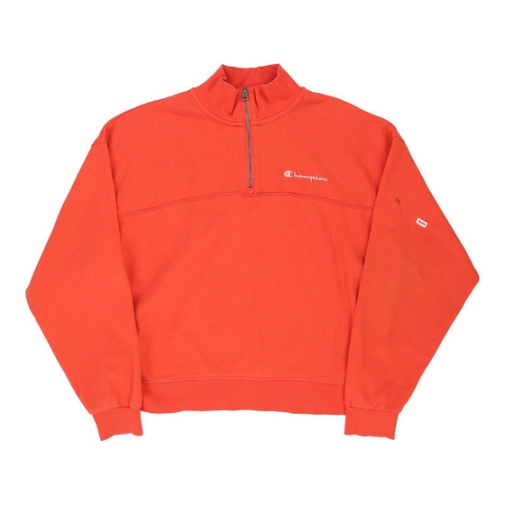 Champion 1/4 Zip - Medium Orange Cotton 1/4 zip Champion   