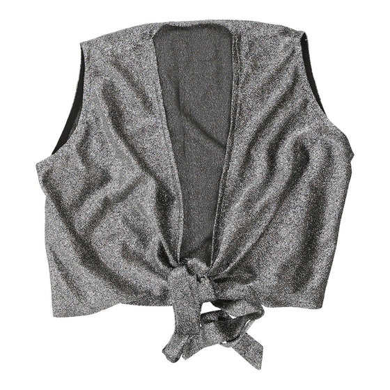 Unbranded Wrap Top - Medium Grey Cotton wrap top Unbranded   