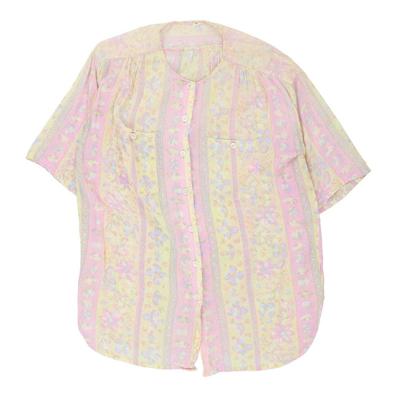 Unbranded Patterned Shirt - Large Pink Viscose Blend patterned shirt Unbranded   