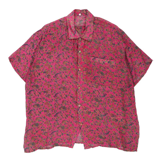 Unbranded Patterned Shirt - Large Pink Viscose Blend patterned shirt Unbranded   