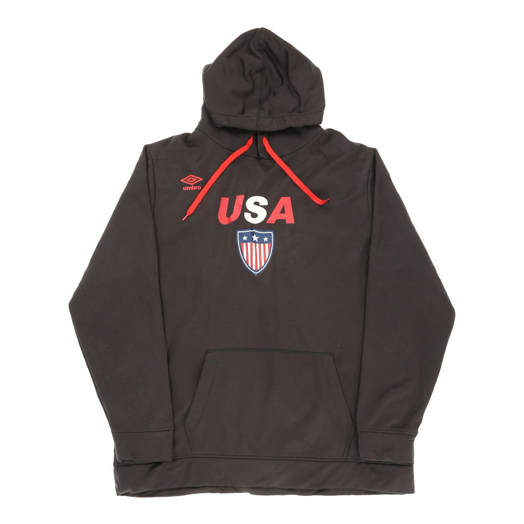 Vintage USA Umbro Hoodie - XL Black Polyester