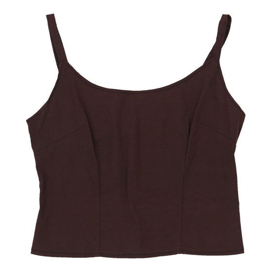 Vintage Unbranded Crop Top - Large Brown Viscose crop top Unbranded   