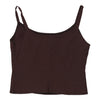 Vintage Unbranded Crop Top - Large Brown Viscose crop top Unbranded   