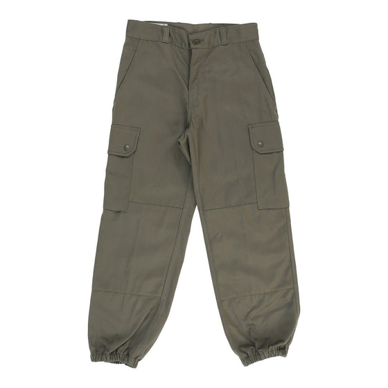 Vintage Double Knee Unbranded Cargo Trousers - 26W UK 6 Khaki Cotton cargo trousers Unbranded   