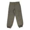 Vintage Double Knee Unbranded Cargo Trousers - 26W UK 6 Khaki Cotton cargo trousers Unbranded   