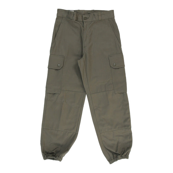 Vintage Double Knee Unbranded Cargo Trousers - 26W UK 6 Khaki Cotton cargo trousers Unbranded   