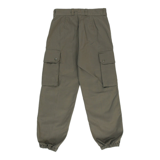 Vintage Double Knee Unbranded Cargo Trousers - 26W UK 6 Khaki Cotton cargo trousers Unbranded   