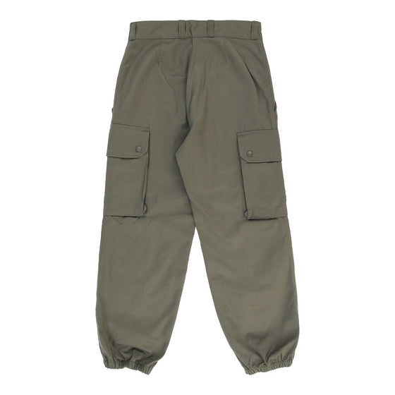 Vintage Double Knee Unbranded Cargo Trousers - 26W UK 6 Khaki Cotton cargo trousers Unbranded   