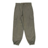 Vintage Double Knee Unbranded Cargo Trousers - 26W UK 6 Khaki Cotton cargo trousers Unbranded   