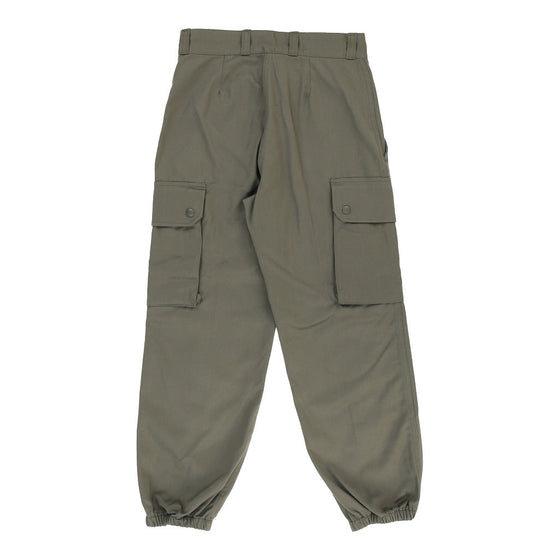 Vintage Double Knee Unbranded Cargo Trousers - 26W UK 6 Khaki Cotton cargo trousers Unbranded   