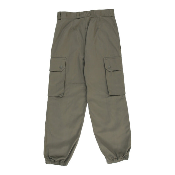 Vintage Double Knee Unbranded Cargo Trousers - 26W UK 6 Khaki Cotton cargo trousers Unbranded   