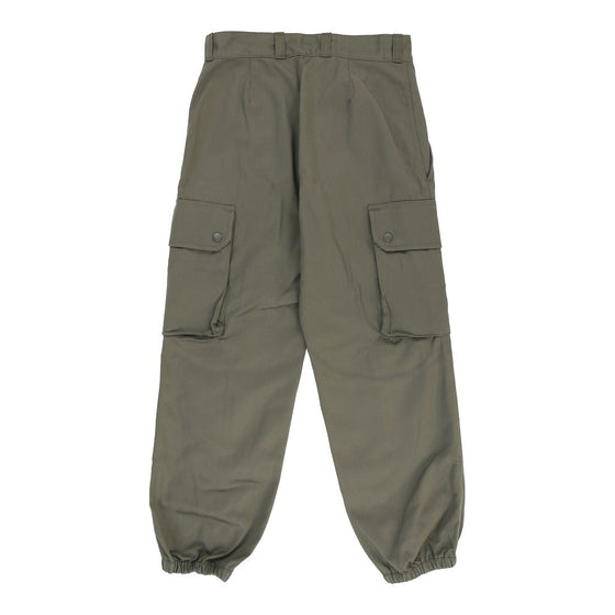 Vintage Double Knee Unbranded Cargo Trousers - 26W UK 6 Khaki Cotton cargo trousers Unbranded   