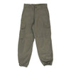 Vintage Double Knee Unbranded Cargo Trousers - 26W UK 6 Khaki Cotton cargo trousers Unbranded   