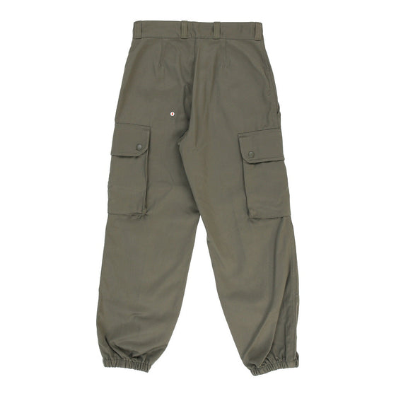 Vintage Double Knee Unbranded Cargo Trousers - 26W UK 6 Khaki Cotton cargo trousers Unbranded   