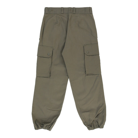 Vintage Double Knee Unbranded Cargo Trousers - 26W UK 6 Khaki Cotton cargo trousers Unbranded   