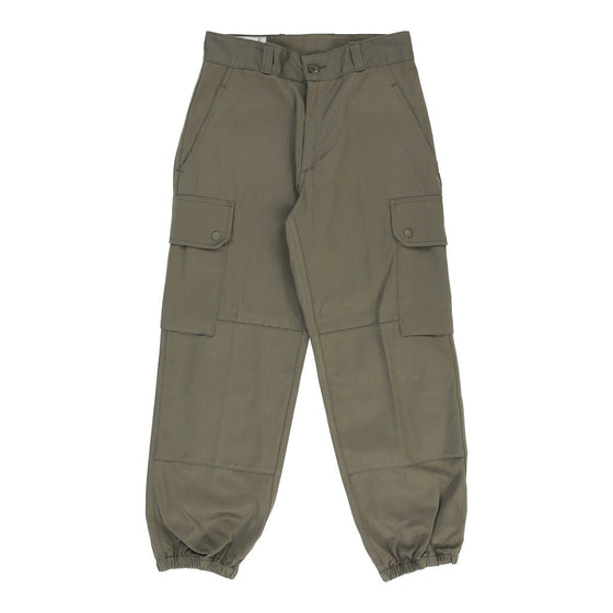 Vintage Double Knee Unbranded Cargo Trousers - 26W UK 6 Khaki Cotton cargo trousers Unbranded   