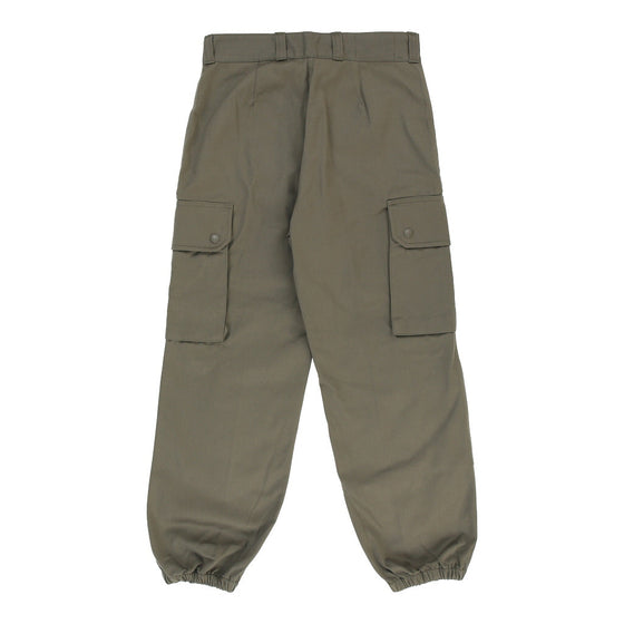 Vintage Double Knee Unbranded Cargo Trousers - 26W UK 6 Khaki Cotton cargo trousers Unbranded   