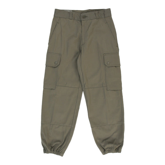 Vintage Double Knee Unbranded Cargo Trousers - 26W UK 6 Khaki Cotton cargo trousers Unbranded   