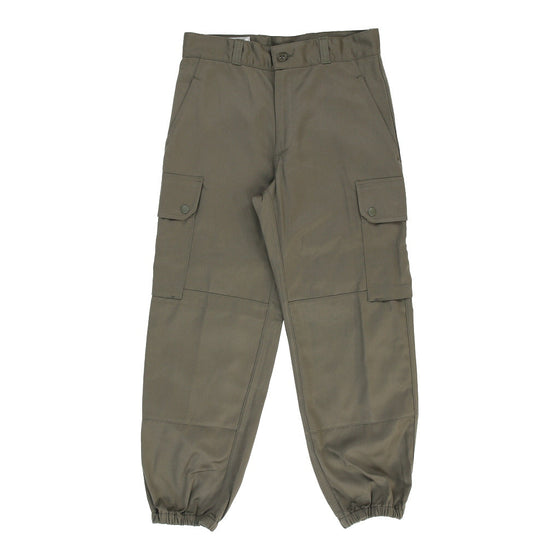 Vintage Double Knee Unbranded Cargo Trousers - 28W UK 8 Khaki Cotton cargo trousers Unbranded   