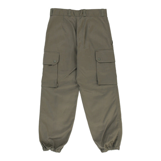 Vintage Double Knee Unbranded Cargo Trousers - 28W UK 8 Khaki Cotton cargo trousers Unbranded   