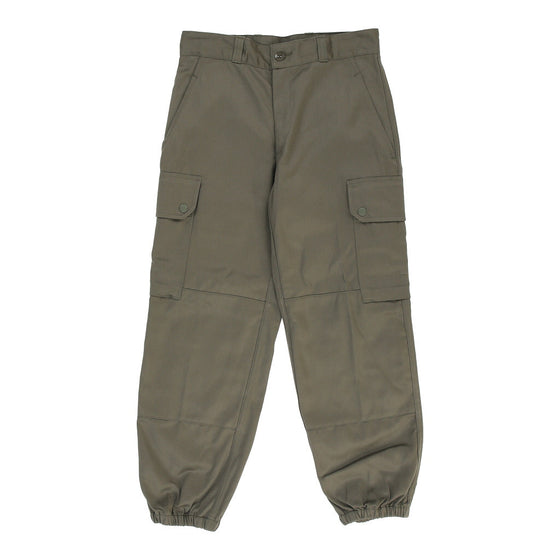 Vintage Double Knee Unbranded Cargo Trousers - 28W UK 8 Khaki Cotton cargo trousers Unbranded   