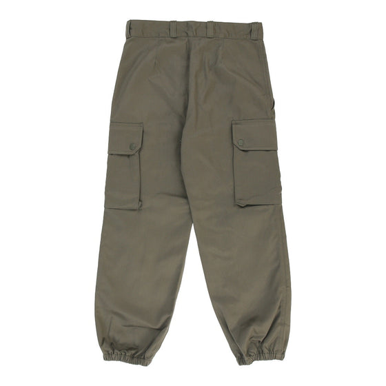 Vintage Double Knee Unbranded Cargo Trousers - 28W UK 8 Khaki Cotton cargo trousers Unbranded   