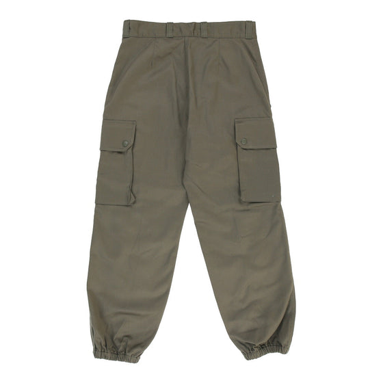 Vintage Double Knee Unbranded Cargo Trousers - 26W UK 6 Khaki Cotton cargo trousers Unbranded   