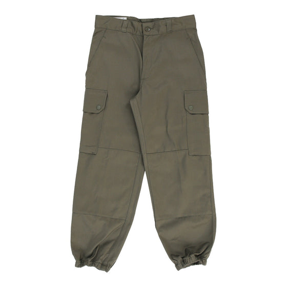 Vintage Double Knee Unbranded Cargo Trousers - 28W UK 8 Khaki Cotton cargo trousers Unbranded   